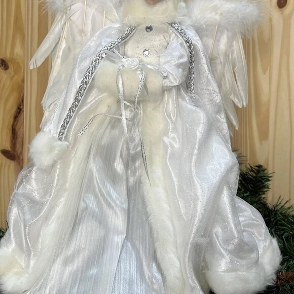 Hooded Coat Angel Tree Topper Christmas Decoration Holiday Decor Gift Keepsake - Picture 4 of 6